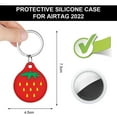 thumbnail image 2 of 1pcs Airtag Holder Case, Cute Soft Silicone Keyring Protective Case Compatible With Airtag, For Dog Collar, Luggage, 2 of 4