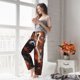 thumbnail image 5 of Balery Red Panda Autumn Branches Pantalones de pijama para mujer, pijamas ultraligeros, pantalones de estar por casa-Medium, 5 of 6