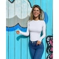 thumbnail image 3 of Womens 3 Piece Long Sleeve Tops Crew Neck Stretch Fitted Underscrubs Layer Tee Shirts Tops, 3 of 4