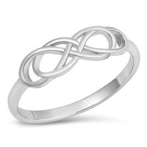 Infinity Knot Criss Cross Braid Promise Ring 925 Sterling Silver Band Jewelry Female Male Size 9
