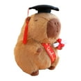 thumbnail image 4 of DOLITY Capybara Doll Toy with Hats Ornament 25cm Plush Capybara Toy Stuffed Animals for Browm, 4 of 8
