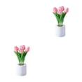 thumbnail image 3 of Yuarrent Compatible con múltiples dispositivos La lámpara ayuda en el hogar Regalo eleganteﾠparaﾠcualquier ocasión Lámpara de flores 6 cabezas todo rosa 2Conjunto, 3 of 6