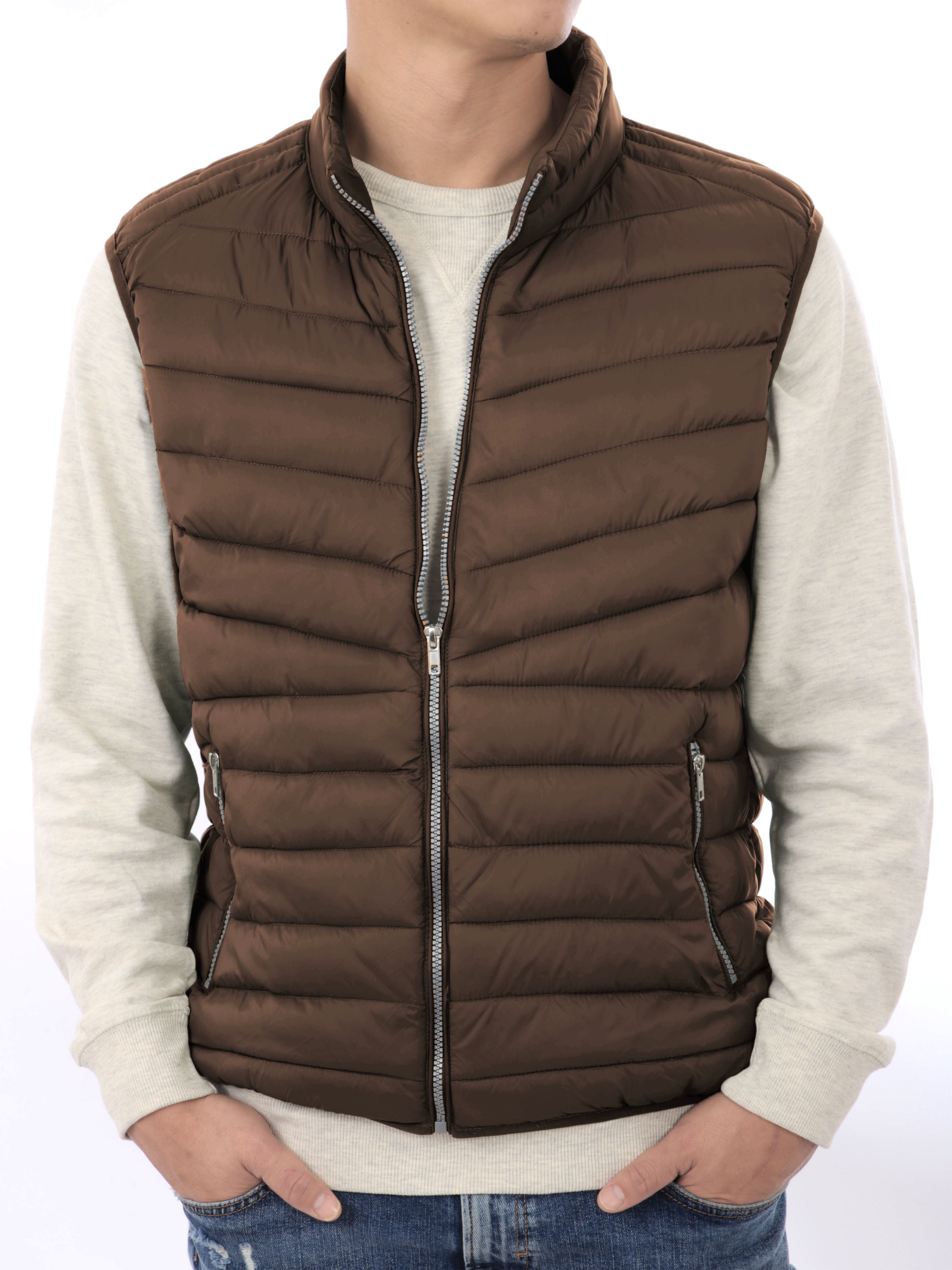 Ma Croix Mens Ultra Light Puffer Down Vest Polyester Padded Packable All Season Vest - image 1 of 8