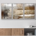 thumbnail image 2 of wall26 Framed Canvas Print Wall Art Set Pastel Watercolor Brown Dark Color Blocks Abstract Shapes Illustrations Modern Art Decorative Multicolor for Living Room, Bedroom, Office - 24"x36"x3, 2 of 5