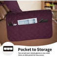 thumbnail image 3 of Easy-Going Reversible Water Resistant Oversized Recliner Cover with Elastic Straps, Wine/Beige, 3 of 7