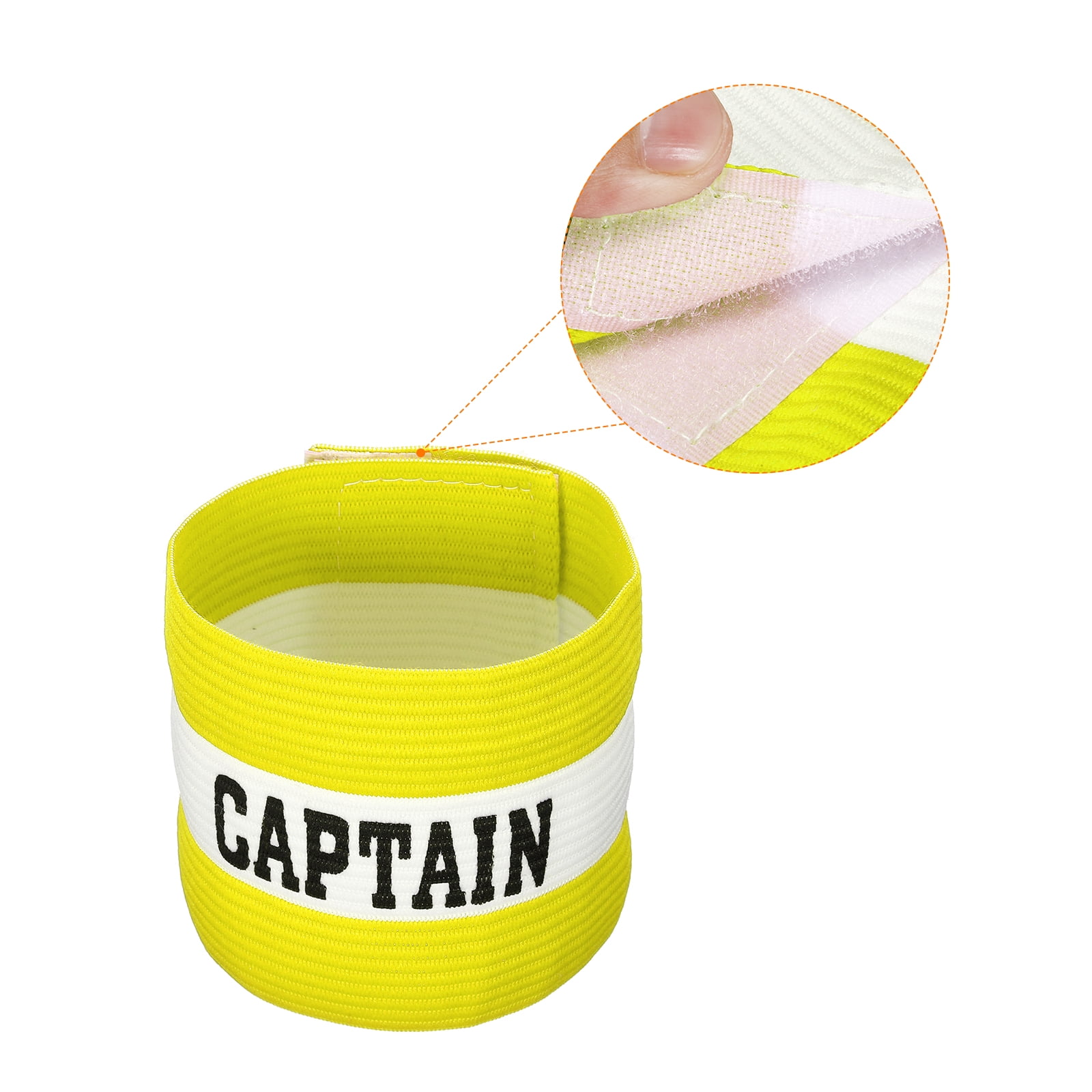 Unique Bargains Elastic Captain's Armband  Soccer Training Arm Band 4 Pack Yellow