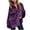 Purple, variant on Diufon Women's Oversized Velvet Shirts Long Sleeve Lapel Button Down Jackets Casual Loose Tops with Pocket