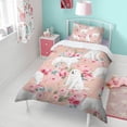 thumbnail image 4 of Great Pyrenees Dog and Flower Duvet Cover and Pillowcase Set for Single Bedding, Bedroom Accessories for Kids Teens, 4 of 5