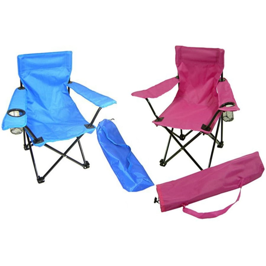 Redmon Kids Folding Camp Chair of Blue and Pink)