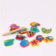 thumbnail image 3 of Weerihhol - Juego de 15 piezas de juguetes de pesca de madera con forma de pez, juego de pesca educativo, 9 canciones sin cortar, 3 of 6