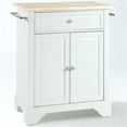 thumbnail image 4 of Pemberly Row Natural Wood Top Portable Kitchen Island in White, 4 of 7