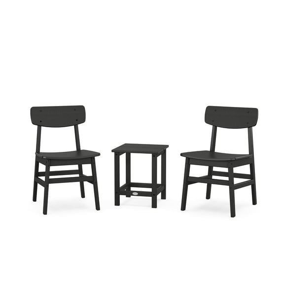 POLYWOOD® Modern Studio Urban Chair 3-Piece Seating Set in Black