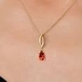 thumbnail image 3 of Gem Stone King 10K Yellow Gold Poppy Topaz Pendant Necklace for Women | 1.00 Cttw | Gemstone November Birthstone | Pear Shape 8X5MM | With 18 inch Chain, 3 of 6