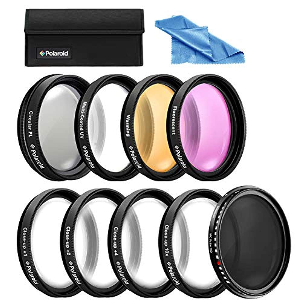 Polaroid Optics Premium Filter Kit 67mm HD MultiCoated Variable Range Neutral Density, UV