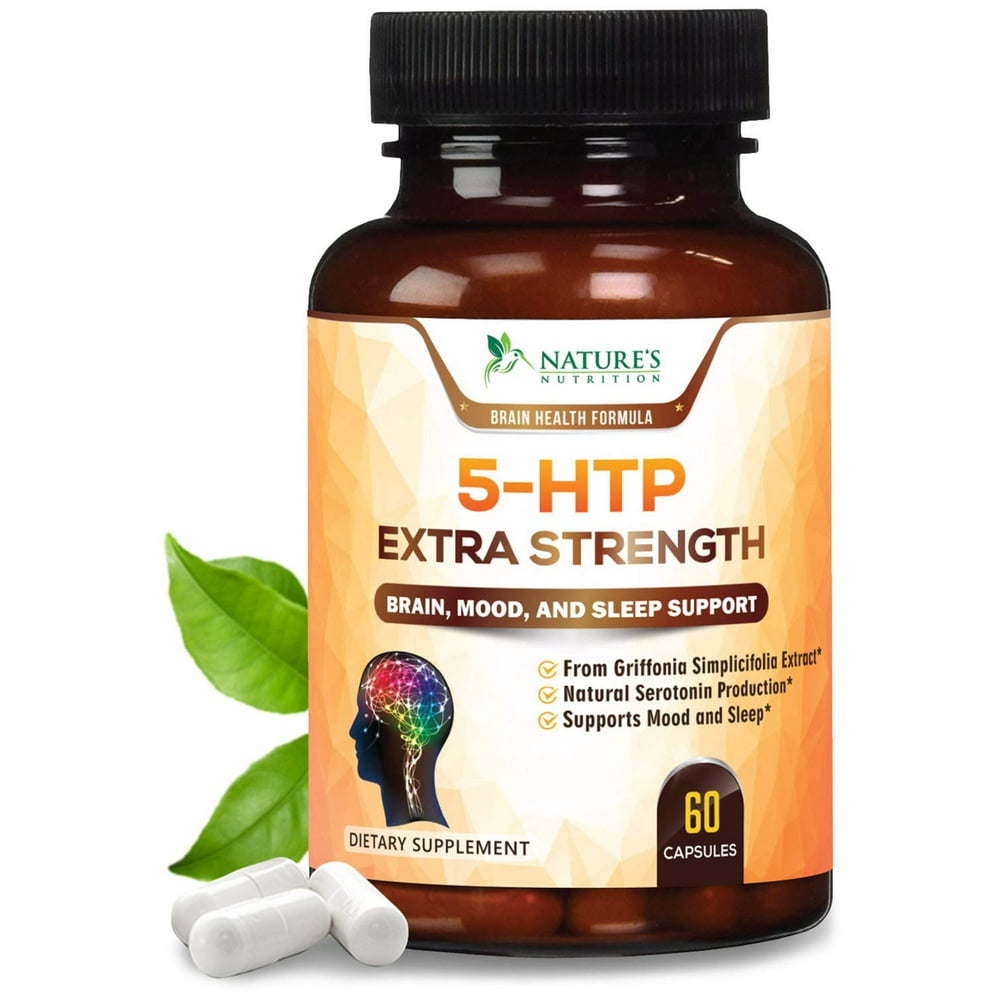 Nature's Nutrition 5HTP Capsules, 200mg, 60 Ct