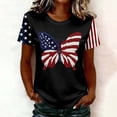 thumbnail image 2 of Womens Work T Shirts Tops Printed Crew Neck Short Sleeve Pullover Going Out Shirts, 2 of 4
