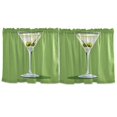thumbnail image 7 of Yayeee Kitchen Curtains Tier Set of 2 Light Filtering 57"x24" Over Sink Window Panels, Green Martini Glass, 7 of 7