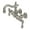 Brushed Nickel, variant on Kingston Brass CA1002T1 Heritage 3-3/8" Tub Wall Mount Clawfoot Tub Faucet, Polished Chrome