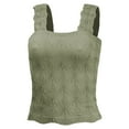 thumbnail image 4 of IWEMEK Sleeveless Tops for Women Summer Casual Sleeveless Shirts Square Neck Jacquard Vest Fashion Solid Color Cami Top 2 Pack, 4 of 8