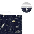 thumbnail image 5 of Space Themed Pattern 72x72 Waterproof Shower Curtain Liners Durable Metal C-Hooks Fade-Proof Thermal Print Anti-Splash, 5 of 5