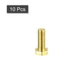 thumbnail image 3 of Unique Bargains Brass Hex Bolts, M5x14mm 10 Pack Fully Thread Grade 4.8 Machine Screws, 3 of 4