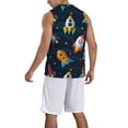 thumbnail image 2 of Sikiie Spaceships and Stars Basketball Jersey Reversible Men's Mesh Athletic Sports Shirts Training Practice S-4XLXX-Large, 2 of 6