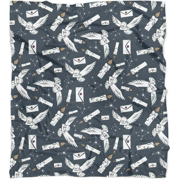 Harry Gifts Blanket Witchcraft with Magic Elements Throw Blanket Decor - Christmas Birthday Gifts for Kids Son Daughter Grandson Granddaughter - Super Soft Blanket Lightweight