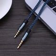 thumbnail image 2 of 1,5 m macho de 3,5 mm a macho de 3,5 mm Cable de audio de tejido AUX Cable auxiliar (azul) WDOplteas Para estrenar, 2 of 6