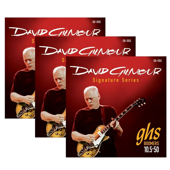 GHS Strings GB-DGG David Gilmour Signature Series, Nickel-Plated Electric Guitar Strings (.010 1/2-.050), 3 Sets of GB-DGG