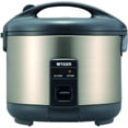 thumbnail image 1 of Tiger JNP-S10U 5.5 Cup Capacity White Rice Cooker with Non-Stick Inner Pot, Spatula and Measuring Cup, Keep Warm Upto 12 hours (Stainless Steel Gray), 1 of 5