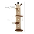 thumbnail image 3 of 4-Tier Door Hanging Cat Tree, Door Mounted Cat Climbing Frame, 3 of 16
