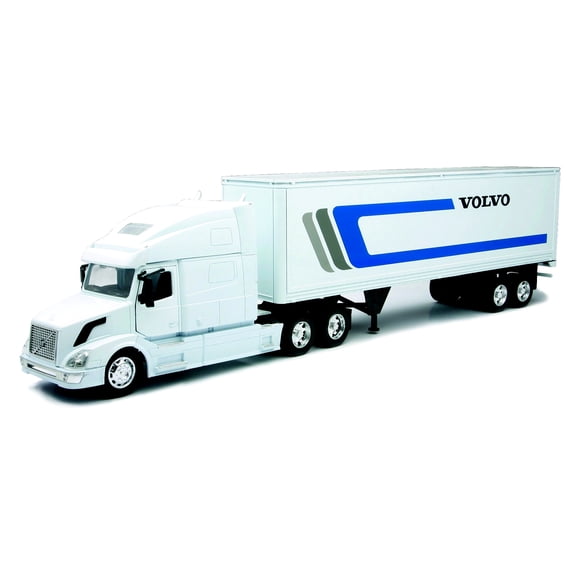 Newray Volvo Tractor and Trailer VN-780 1/32 Scale Pre-Built Model Semi Truck White
