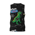 thumbnail image 2 of Rocae Space Dino Cartoon Black for Men's Basketball Jersey Lightweight and Breathable Athletic Tank Top,Quick-Drying Sports Jersey 3X-Large, 2 of 9