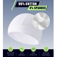 thumbnail image 3 of 2 Pieces Cotton Skull Caps for Men Women Helmet Liner Breathable Sleep Hat Chemo Headwear Running Cap, 3 of 7