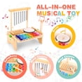 thumbnail image 4 of Set de instrumentos musicales Mduvoz Kids Drum Xilófono para niños pequeños, 4 of 7