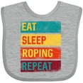thumbnail image 3 of Inktastic Calf Roping Rodeo Eat Sleep Roping Repeat Boys or Girls Baby Bib, 3 of 4