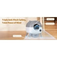 thumbnail image 6 of 76L Smart Self-Cleaning Cat Litter Box with App Control, Automatic Covered Litter Tray for Multiple Cats – Quiet Odor Control, Safety Sensors, LED Night Light, Includes Trash Bags, 6 of 39