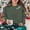 Army Green, variant on Lopecy-Sta Women's Christmas Merry Print Crewneck Sweatshirt, Fleece-Lined Long Sleeve Casual Pullover for Holiday Party Daily Wear Green L