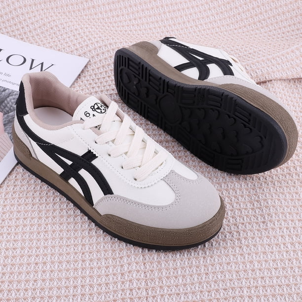 Zapatos para caminar para mujeres encaje zapatos casuales zapatillas anchas zapatillas de zapatilla de punta transpirable para al aire libre en interiores