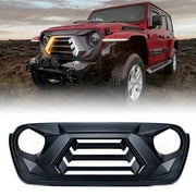 Xprite Vader Series Grille with Turn Signal and Daytime Running Lights for 2018+ Jeep Wrangler JL JT