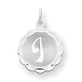 thumbnail image 1 of Pendentif Breloque Collier Monogramme Prénom Initiale Lettre I Délicat en Argent Sterling 925, 1 of 6