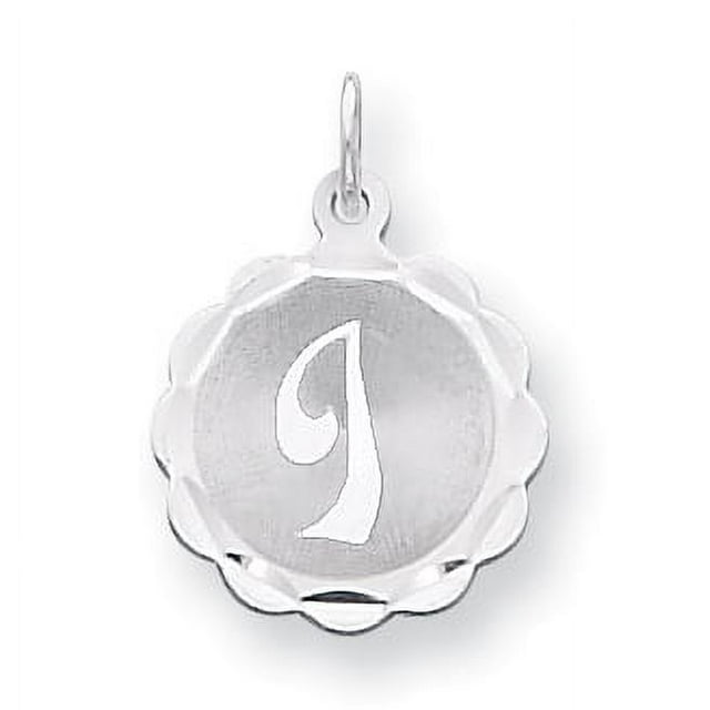 925 Sterling Silver Dainty Letter I Initial Name Monogram Necklace Charm Pendant