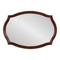 thumbnail image 5 of Kate and Laurel Hatherleigh Traditional Scalloped Oval Wall Mirror, 24 x 34, Walnut Brown, Vintage Decorative Wooden Rectangular Mirror for Use in Bathroom, Entryway, or Bedroom, 5 of 7