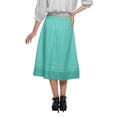 thumbnail image 4 of Moomaya Jupes en Coton Unies pour Femmes Boutonnées Longueur Genou, 4 of 5