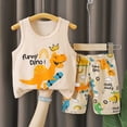 thumbnail image 2 of Kogui Toddler Boy Beach Shorts Set Toddler Baby Boy Outfit Short Sleeve T-Shirt Pullover Tops Shorts 2Pcs Set Summer Clothes 3 6 9 12 18 24 Months 2T 3T 4T 5T 6T 7T (Orange,2-3 Years), 2 of 3