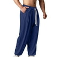 thumbnail image 1 of WRKEKC Joggers for Men Solid Color Stretch Belt Drawstring Ankle Pants with Comfort Fit for Running or Casual Use, 1 of 8
