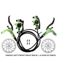 thumbnail image 3 of Eigraketly Juego de frenos de disco hidráulico, accesorios de repuesto para bicicletas, componentes de bicicleta, accesorios de ciclismo, Kit de frenado, Ciclismo Verde Lados dobles/Discos Eigraketly OD025938-04, 3 of 6