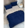 thumbnail image 4 of Housse de Couette - Bleu & Champagne / W Taies d'Oreiller Bleues, 4 of 8