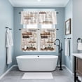 thumbnail image 3 of Country Cotton Floral Kitchen Curtains Sets for Windows 24 Inch Length, Farmhouse Vintage Bath Bottle Rod Pocket Window Treatments Tier Curtains and Valances Set for Bedroom/Bathroom, 3 of 8