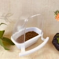 thumbnail image 6 of Bird Cage Feeder Parrot Water Bowl Feeding Budgie with Perch Drinker Waterer White, 6 of 8